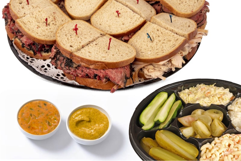 Katz's full lunch package Hot sandwich platter